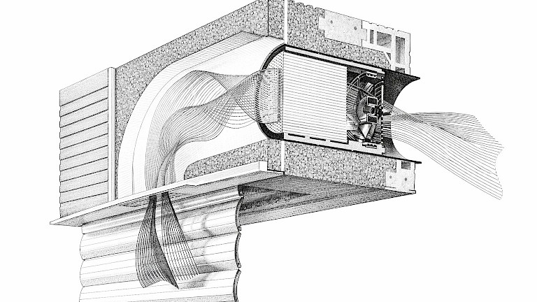 Stilisierte Zeichnung eines Rollladenkästen von Ledl