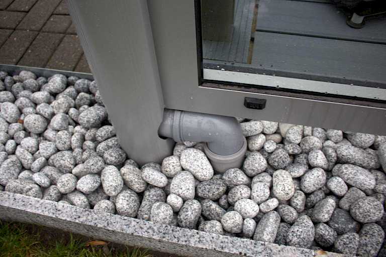 Terrassendach Wasserablauf